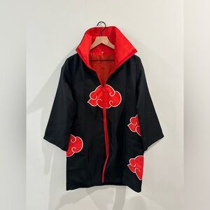 “ETERNAL RED MOON” NARUTO AKATSUKI COSPLAY CLOAK RED AND BLACK KID SIZE 10